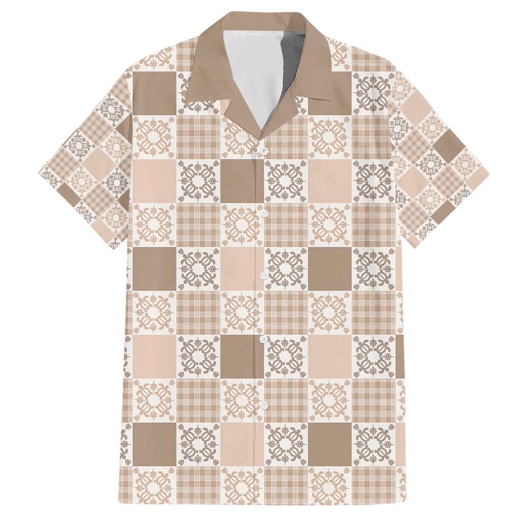 Hawaiian Palaka Quilt Pattern Hawaiian Shirt Hawaii Culture Honu Turtle - Polynesian Pride