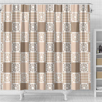 Hawaiian Palaka Quilt Pattern Shower Curtain Hawaii Culture Honu Turtle - Polynesian Pride