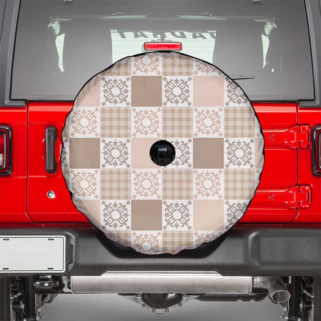 Hawaiian Palaka Quilt Pattern Spare Tire Cover Hawaii Culture Honu Turtle - Polynesian Pride