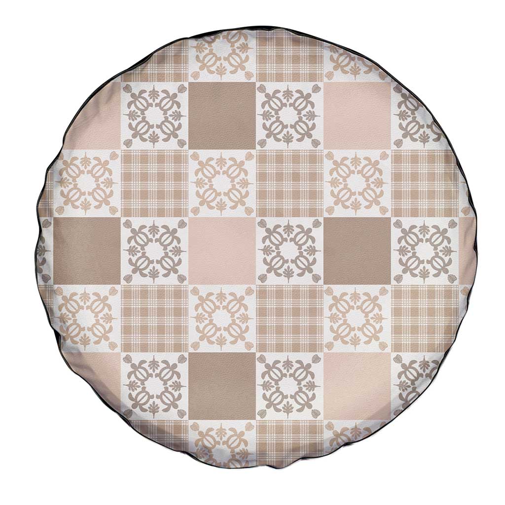 Hawaiian Palaka Quilt Pattern Spare Tire Cover Hawaii Culture Honu Turtle - Polynesian Pride