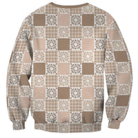 Hawaiian Palaka Quilt Pattern Sweatshirt Hawaii Culture Honu Turtle - Polynesian Pride