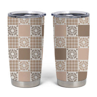 Hawaiian Palaka Quilt Pattern Tumbler Cup Hawaii Culture Honu Turtle - Polynesian Pride