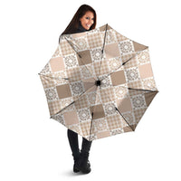 Hawaiian Palaka Quilt Pattern Umbrella Hawaii Culture Honu Turtle - Polynesian Pride