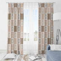 Hawaiian Palaka Quilt Pattern Window Curtain Hawaii Culture Honu Turtle - Polynesian Pride