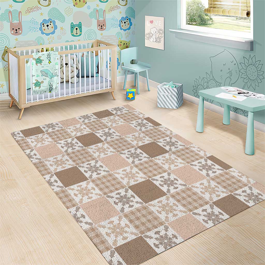 Hawaiian Palaka Quilt Pattern Area Rug Hawaii Culture Pineapple - Polynesian Pride