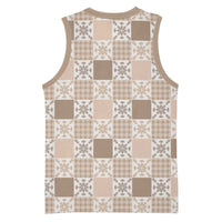 Hawaiian Palaka Quilt Pattern Basketball Jersey Hawaii Culture Pineapple - Polynesian Pride