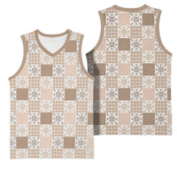 Hawaiian Palaka Quilt Pattern Basketball Jersey Hawaii Culture Pineapple - Polynesian Pride