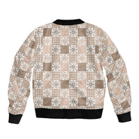 Hawaiian Palaka Quilt Pattern Bomber Jacket Hawaii Culture Pineapple - Polynesian Pride