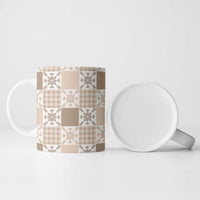 Hawaiian Palaka Quilt Pattern Ceramic Mug Hawaii Culture Pineapple - Polynesian Pride