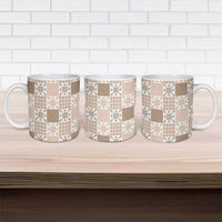 Hawaiian Palaka Quilt Pattern Ceramic Mug Hawaii Culture Pineapple - Polynesian Pride