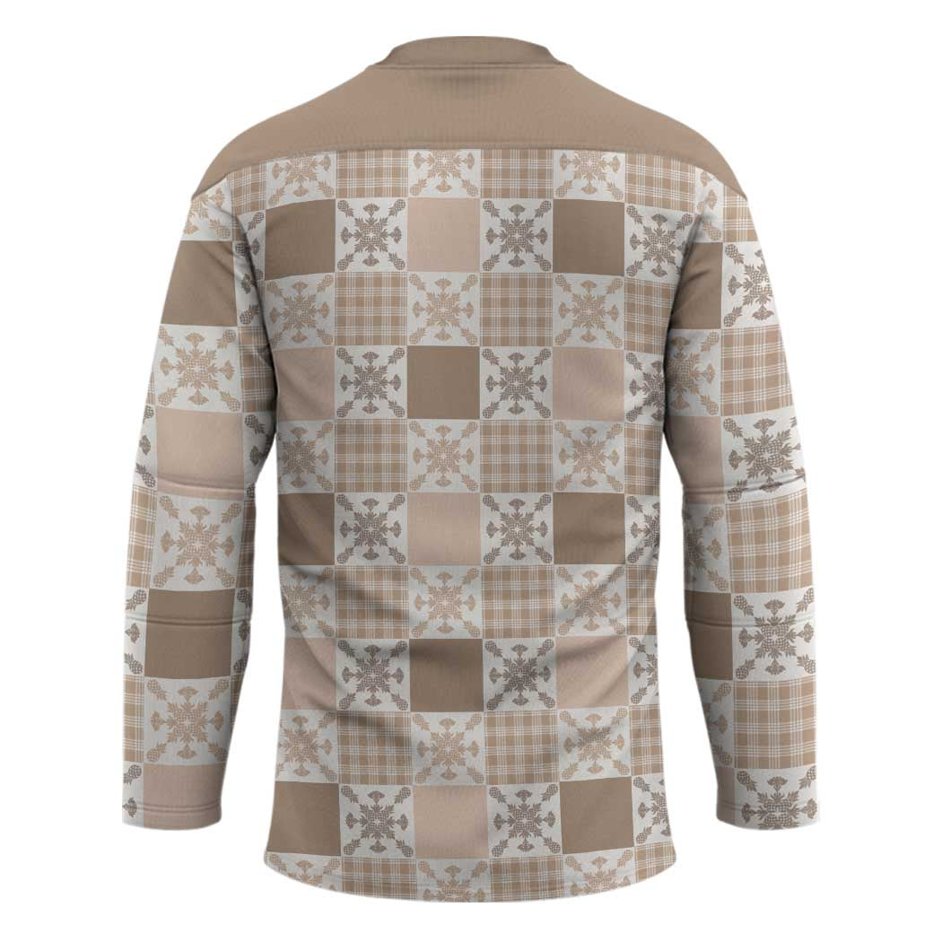 Hawaiian Palaka Quilt Pattern Hockey Jersey Hawaii Culture Pineapple - Polynesian Pride