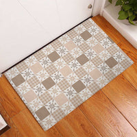 Hawaiian Palaka Quilt Pattern Rubber Doormat Hawaii Culture Pineapple - Polynesian Pride