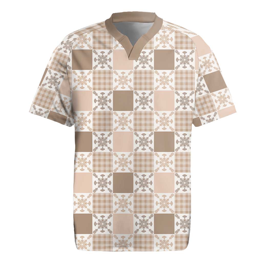 Hawaiian Palaka Quilt Pattern Rugby Jersey Hawaii Culture Pineapple - Polynesian Pride