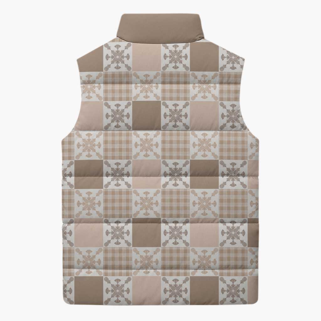Hawaiian Palaka Quilt Pattern Sleeveless Puffer Jacket Hawaii Culture Pineapple - Polynesian Pride
