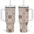 Hawaiian Palaka Quilt Pattern Tumbler With Handle Hawaii Culture Pineapple - Polynesian Pride