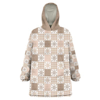 Hawaiian Palaka Quilt Pattern Wearable Blanket Hoodie Hawaii Culture Pineapple - Polynesian Pride