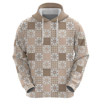 Hawaiian Palaka Quilt Pattern Zip Hoodie Hawaii Culture Pineapple - Polynesian Pride