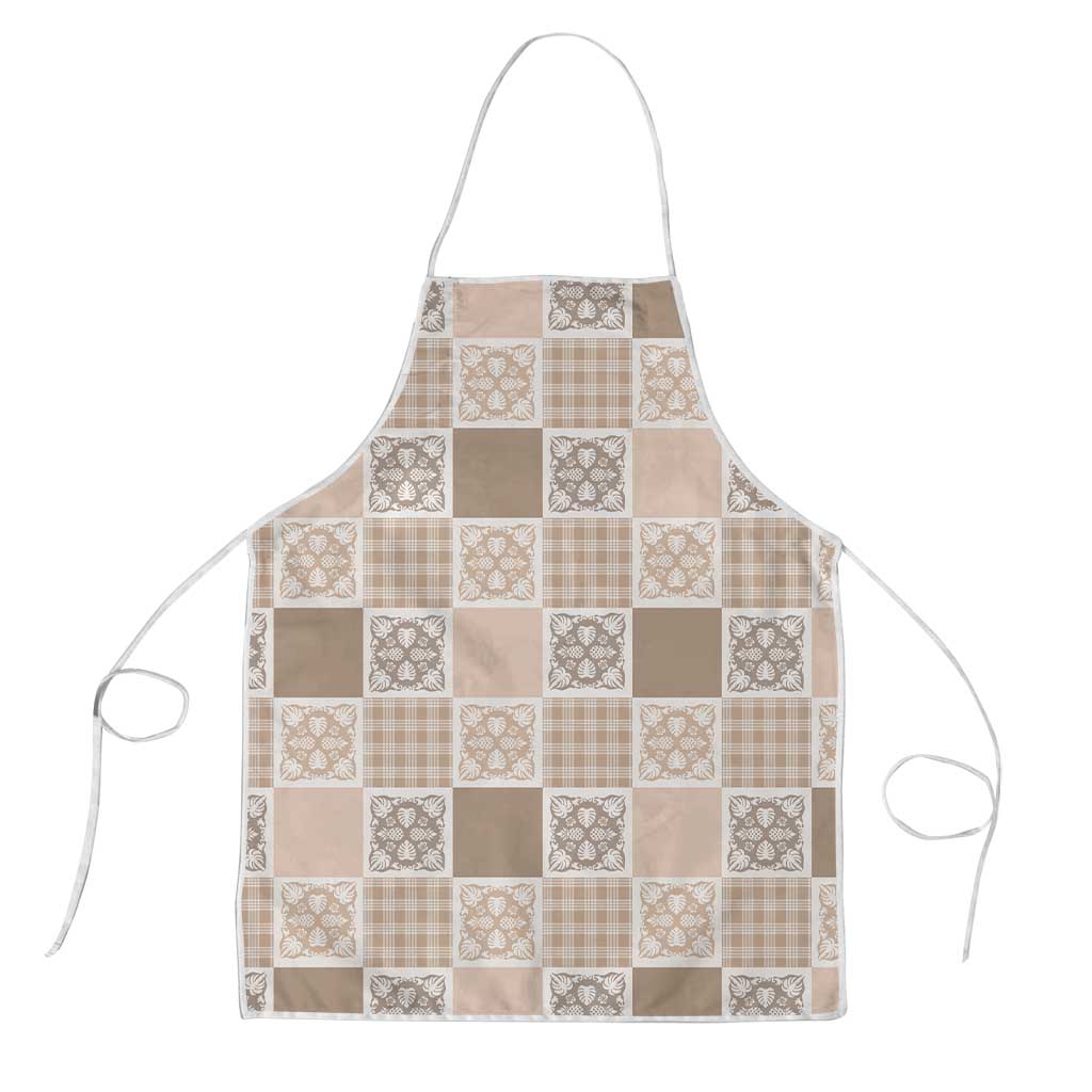 Hawaiian Palaka Quilt Pattern Apron Hawaii Culture Tropical Flowers Mix - Polynesian Pride