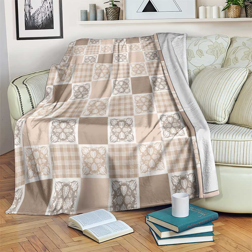 Hawaiian Palaka Quilt Pattern Blanket Hawaii Culture Tropical Flowers Mix - Polynesian Pride