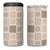 Hawaiian Palaka Quilt Pattern 4 in 1 Can Cooler Tumbler Hawaii Culture Tropical Flowers Mix - Polynesian Pride