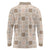 Hawaiian Palaka Quilt Pattern Long Sleeve Polo Shirt Hawaii Culture Tropical Flowers Mix - Polynesian Pride