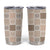 Hawaiian Palaka Quilt Pattern Tumbler Cup Hawaii Culture Tropical Flowers Mix - Polynesian Pride