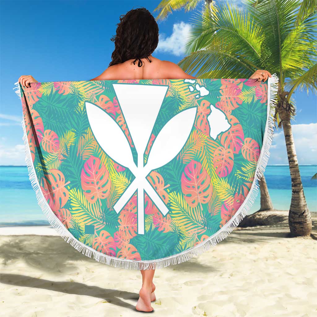 Seamless Hawaiian Quilt Pattern Beach Blanket Hawaii Culture Palm Leaf Tropical - Polynesian Pride