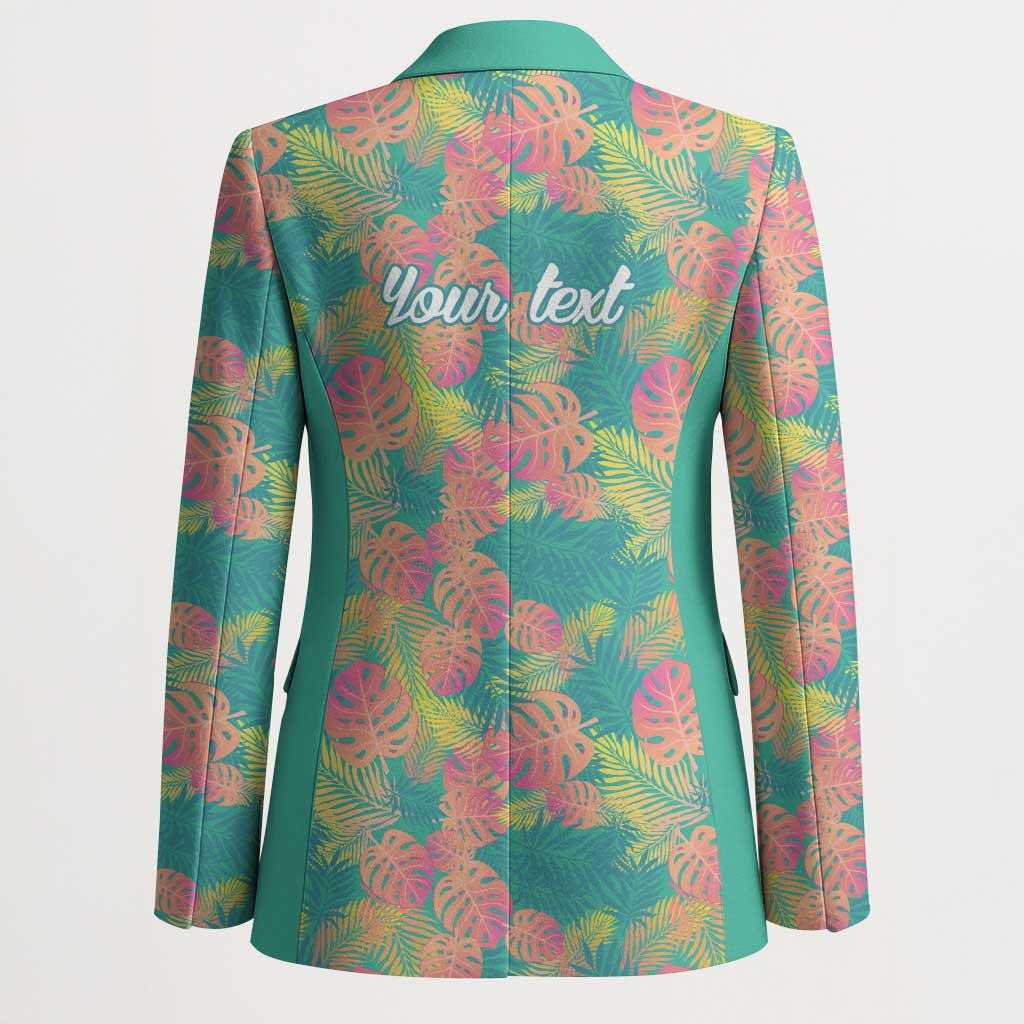 Seamless Hawaiian Quilt Pattern Blazer Hawaii Culture Palm Leaf Tropical - Polynesian Pride