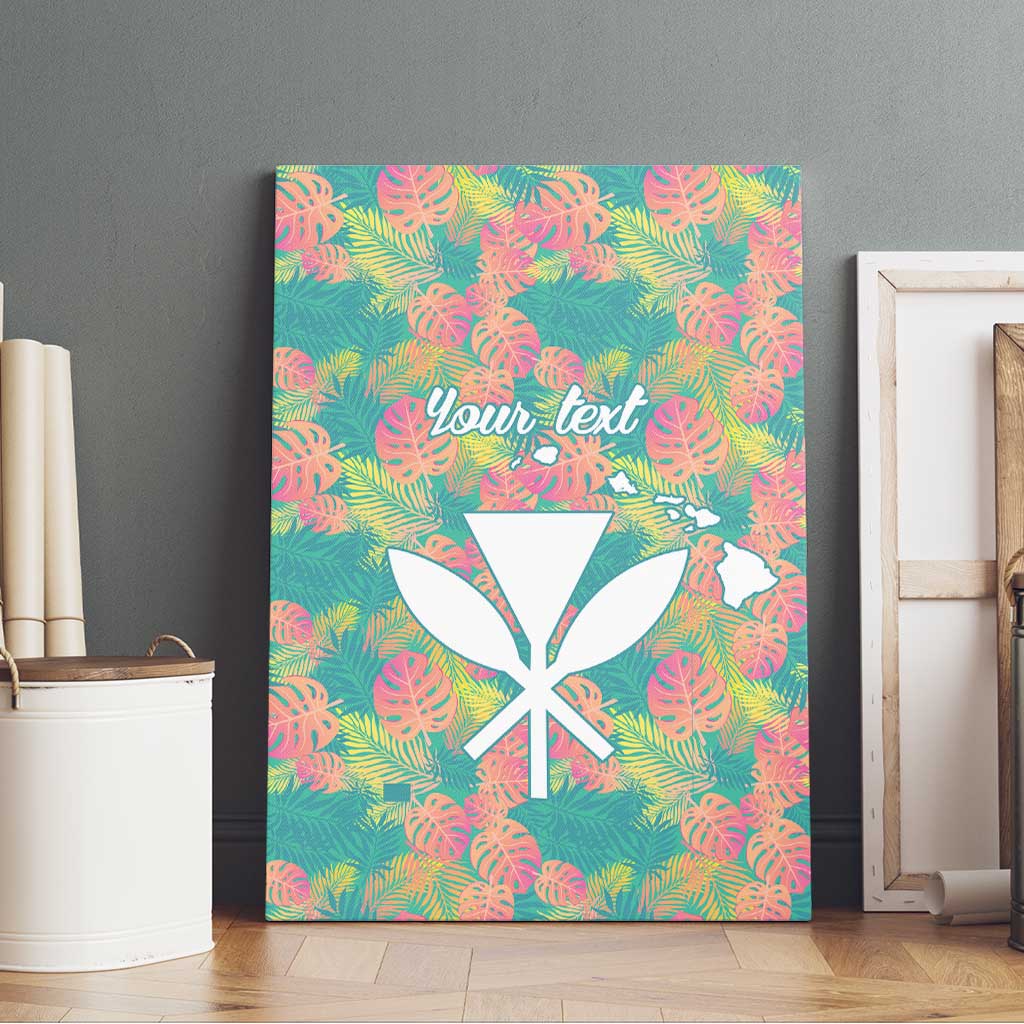 Seamless Hawaiian Quilt Pattern Canvas Wall Art Hawaii Culture Palm Leaf Tropical - Polynesian Pride