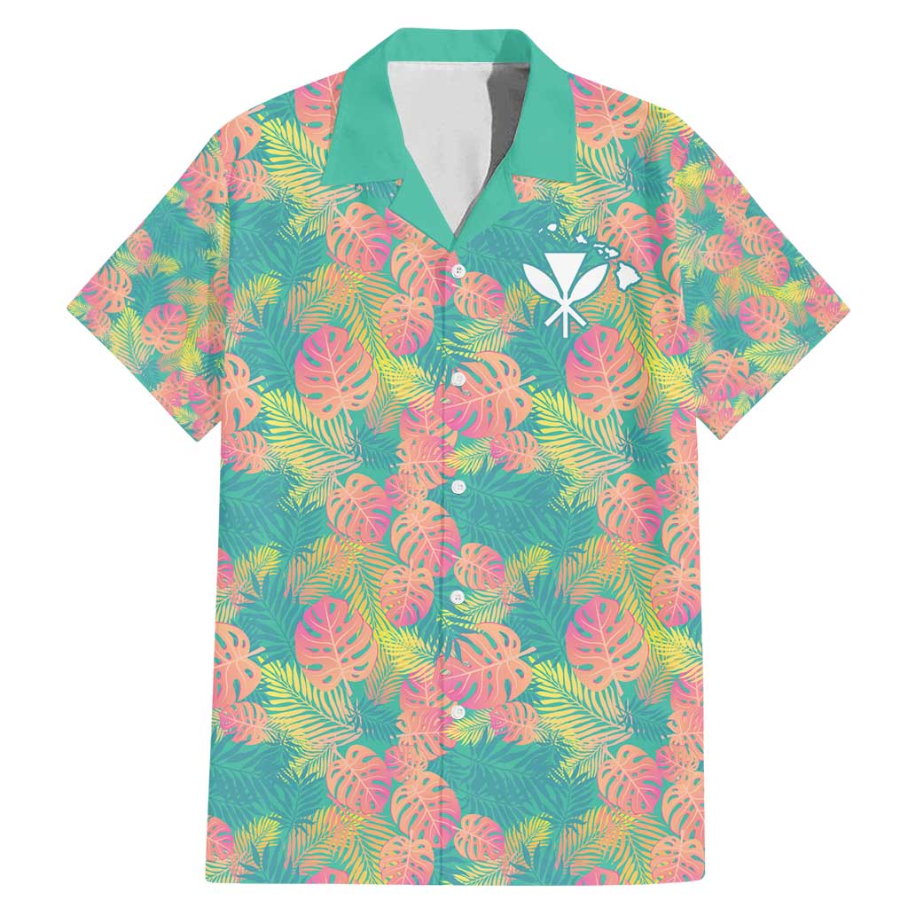 Seamless Hawaiian Quilt Pattern Family Matching Mermaid Dress and Hawaiian Shirt Hawaii Culture Palm Leaf Tropical - Polynesian Pride