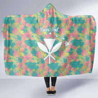 Seamless Hawaiian Quilt Pattern Hooded Blanket Hawaii Culture Palm Leaf Tropical - Polynesian Pride