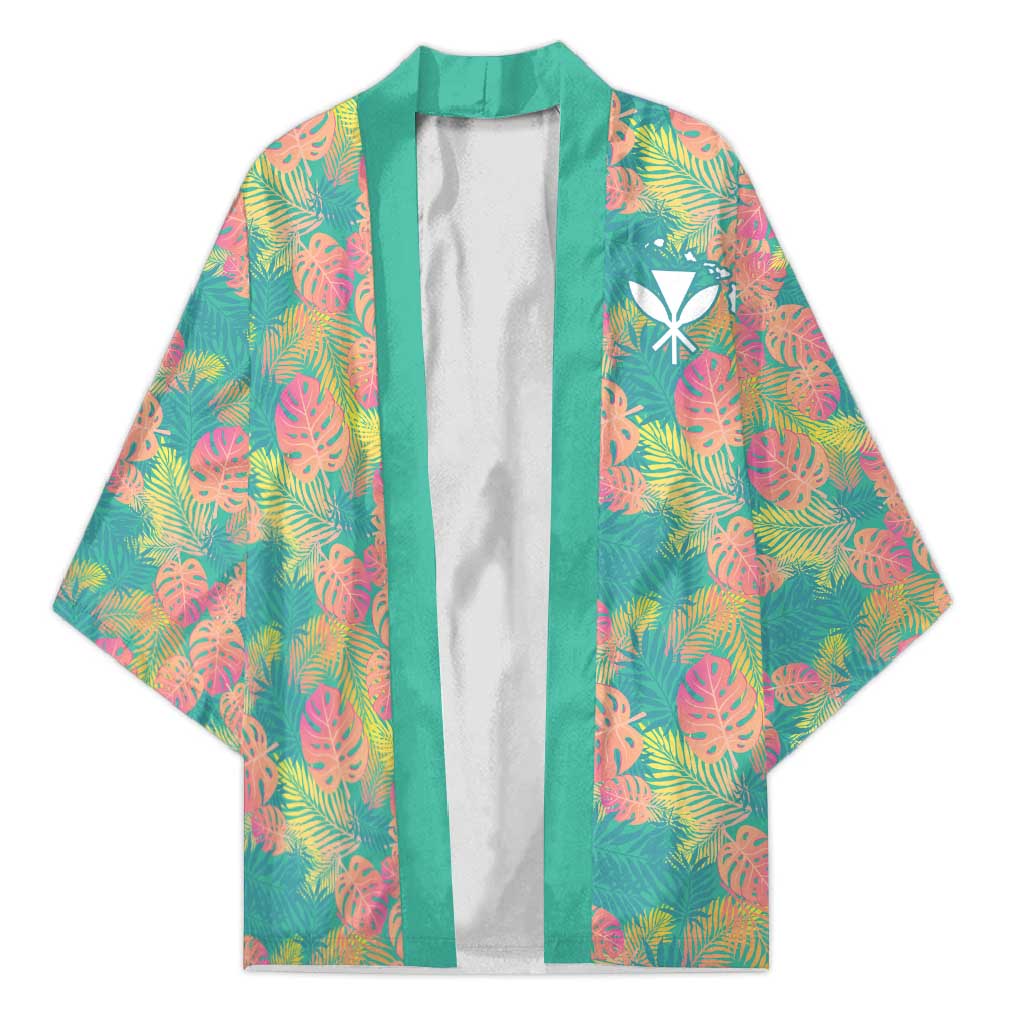 Seamless Hawaiian Quilt Pattern Kimono Hawaii Culture Palm Leaf Tropical - Polynesian Pride