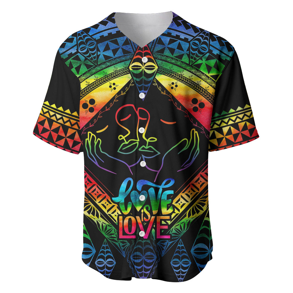 personalised-tonga-lgbt-baseball-jersey-love-is-love-ngatu-rainbow-water-color