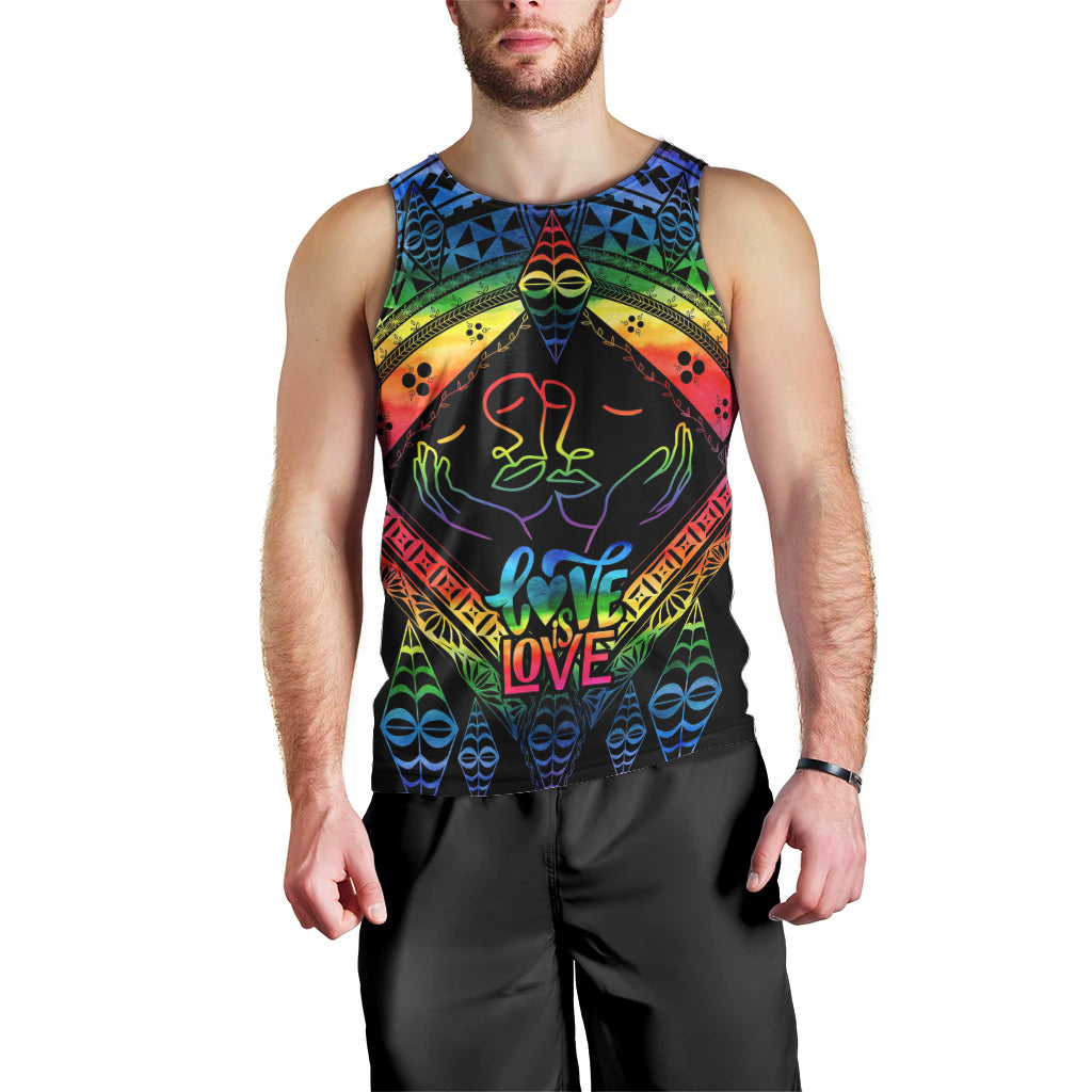 personalised-tonga-lgbt-men-tank-top-love-is-love-ngatu-rainbow-water-color