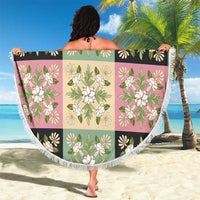 Seamless Pattern Maile and Pikake Lei Beach Blanket Squares Maile Leaf - Polynesian Pride