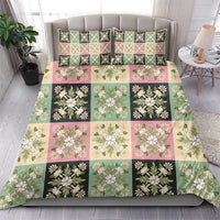 Seamless Pattern Maile and Pikake Lei Bedding Set Squares Maile Leaf - Polynesian Pride