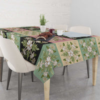 Seamless Pattern Maile and Pikake Lei Tablecloth Squares Maile Leaf - Polynesian Pride