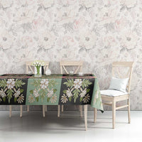 Seamless Pattern Maile and Pikake Lei Tablecloth Squares Maile Leaf - Polynesian Pride