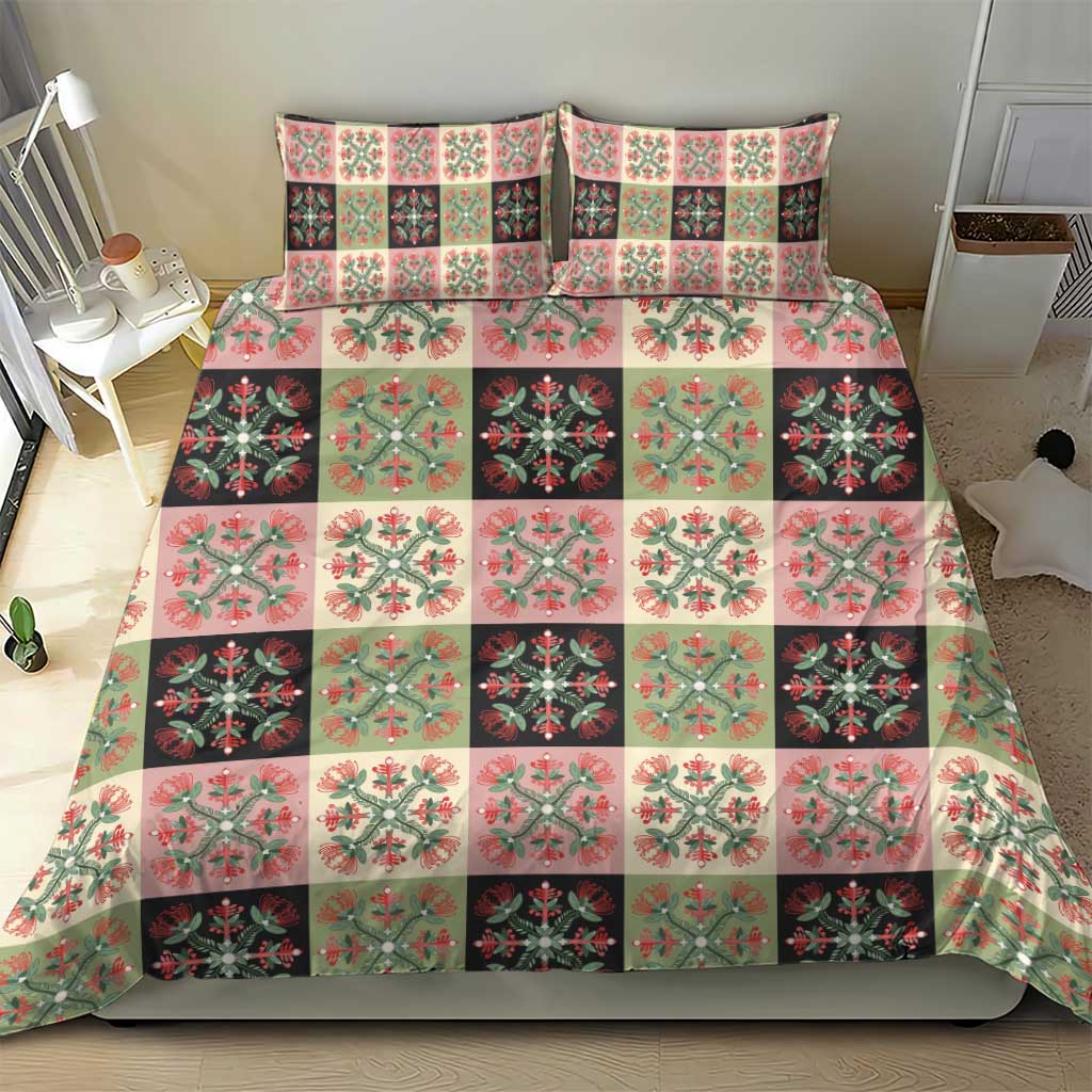Seamless Pattern Pikake Lei Bedding Set Floral Squares Pikake - Polynesian Pride