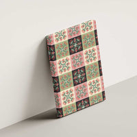 Seamless Pattern Pikake Lei Canvas Wall Art Floral Squares Pikake - Polynesian Pride