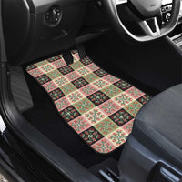 Seamless Pattern Pikake Lei Car Mats Floral Squares Pikake - Polynesian Pride