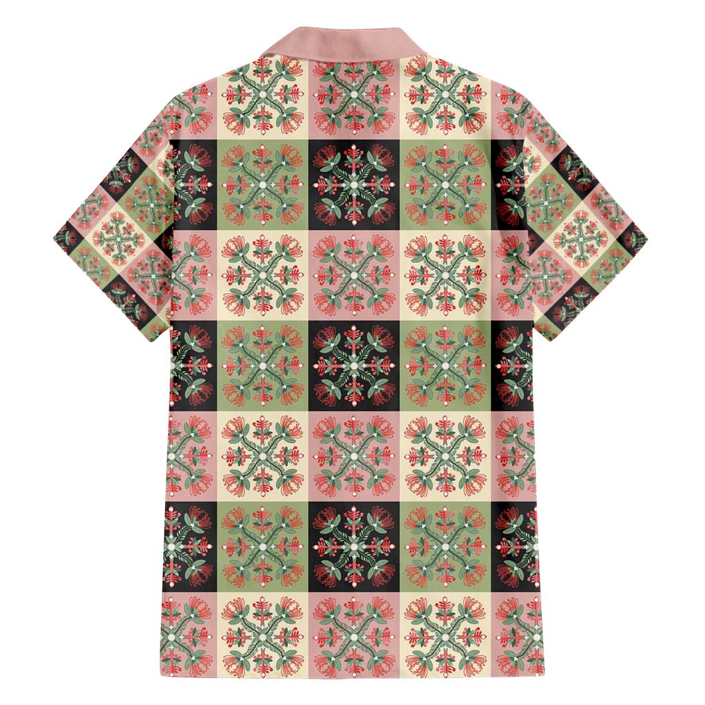 Seamless Pattern Pikake Lei Family Matching Puletasi and Hawaiian Shirt Floral Squares Pikake - Polynesian Pride