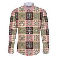 Seamless Pattern Pikake Lei Family Matching Puletasi and Hawaiian Shirt Floral Squares Pikake - Polynesian Pride