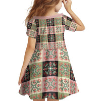 Seamless Pattern Pikake Lei Family Matching Summer Maxi Dress and Hawaiian Shirt Floral Squares Pikake - Polynesian Pride