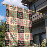 Seamless Pattern Pikake Lei Garden Flag Floral Squares Pikake - Polynesian Pride