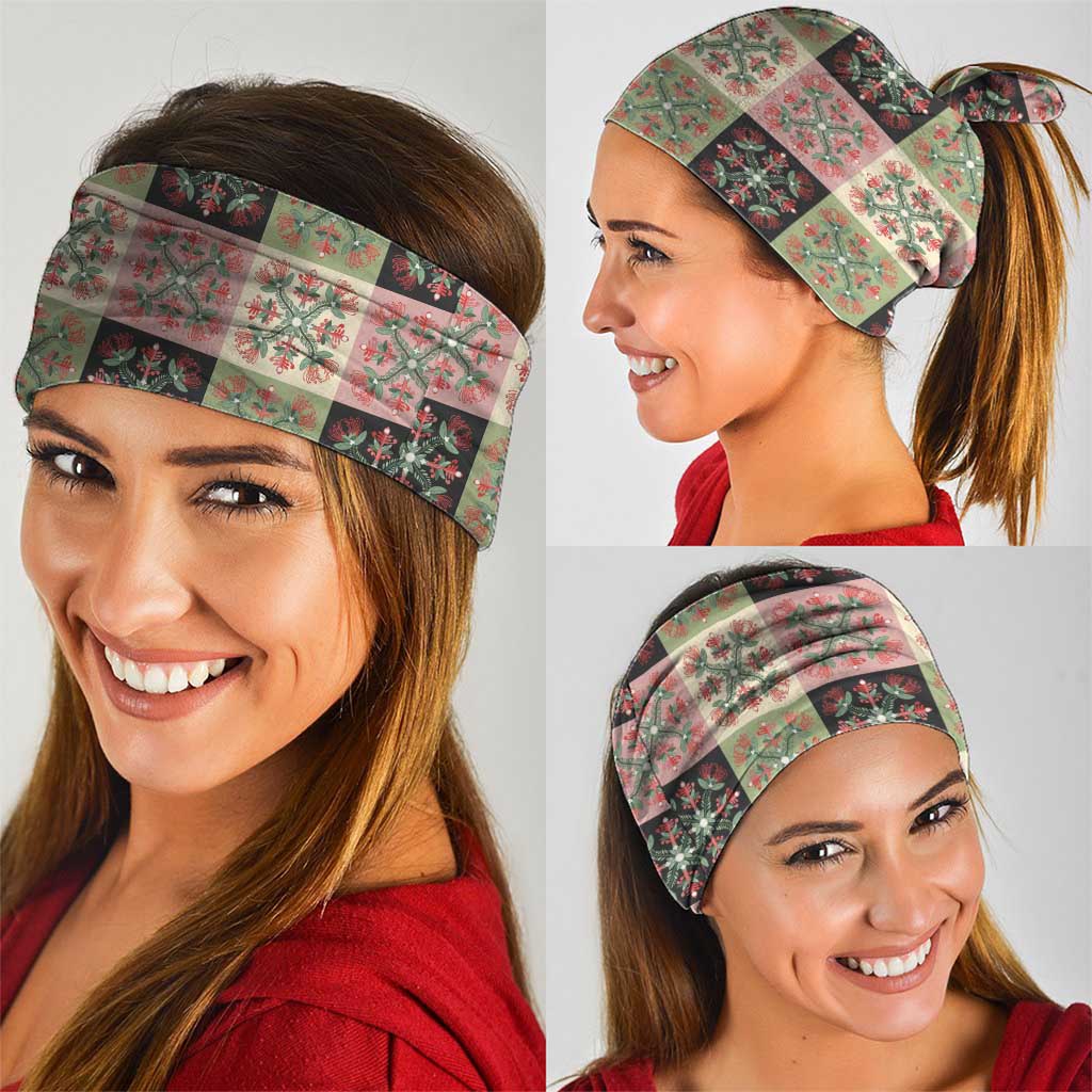 Seamless Pattern Pikake Lei Neck Gaiter Floral Squares Pikake - Polynesian Pride