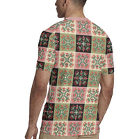 Seamless Pattern Pikake Lei Rugby Jersey Floral Squares Pikake - Polynesian Pride