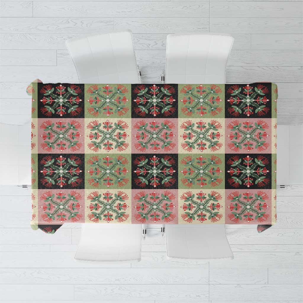 Seamless Pattern Pikake Lei Tablecloth Floral Squares Pikake - Polynesian Pride