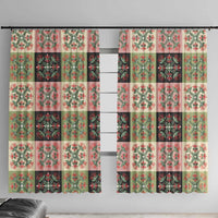 Seamless Pattern Pikake Lei Window Curtain Floral Squares Pikake - Polynesian Pride