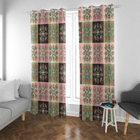 Seamless Pattern Pikake Lei Window Curtain Floral Squares Pikake - Polynesian Pride
